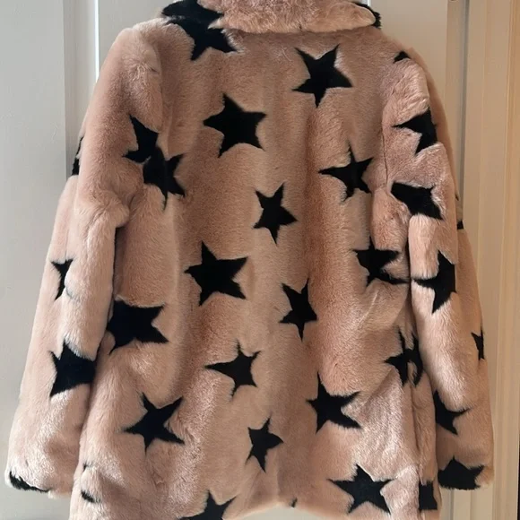 Avec les filles star faux fur jacket size small - Picture 3 of 3